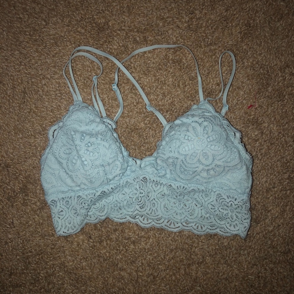 Light blue Victoria’s Secret Pink lace bralette